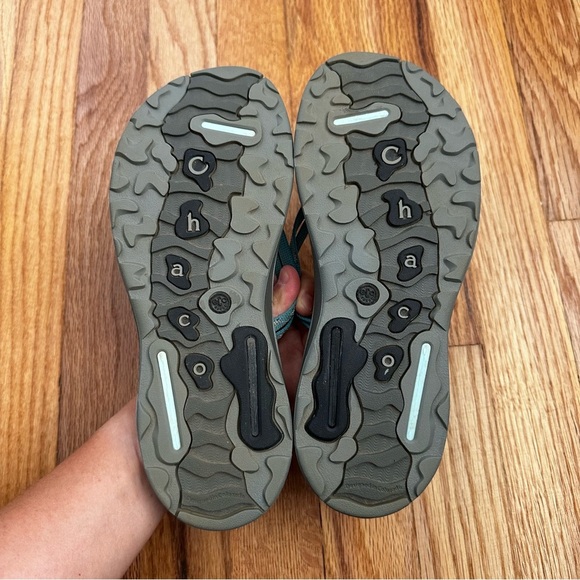 Chaco Flip Flops Blue Grey Women’s Size 7 - Picture 6 of 9
